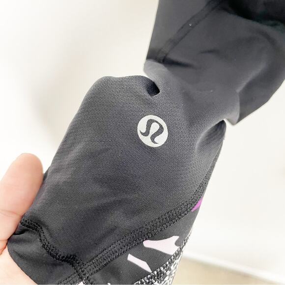 LULULEMON Run Inspire Crop II Black Purple Teal 6 - Picture 5 of 6